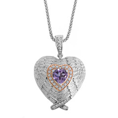 Collar en plata con Amatista Rosa de Francia (Dallas Prince Designs)