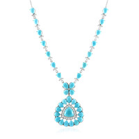 Collar en plata con Turquesa bella durmiente