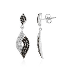 Pendientes en plata con Espinela negra