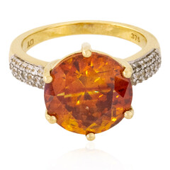 Anillo en oro con Esfalerita