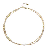 Collar en plata con Zircón amarillo canario (Riya)