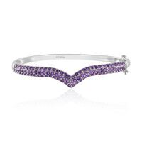 Brazalete en plata con Amatista de Zambia (Adela Silber)