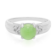Anillo en plata con Crisoprasa imperial