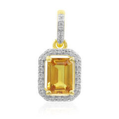 Colgante en oro con Zafiro naranja de Ban Ka Cha