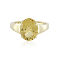 Anillo en oro con Berilo dorado