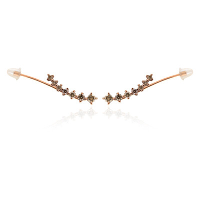 Pendientes en oro con Diamante rosa de Francia de Argyle SI1 (Annette)