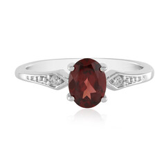 Anillo en plata con Granate de Mozambique