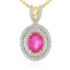 Collar en plata con Zafiro rosa de Madagascar