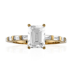 Anillo en plata con Topacio blanco