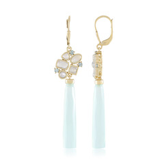 Pendientes en plata con Calcedonia agua  (KM by Juwelo)