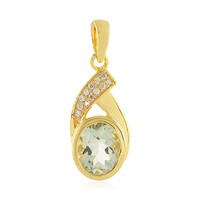 Colgante en plata con Amatista verde