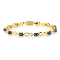 Brazalete en plata con Zafiro estrella azul