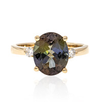 Anillo en oro con Tanzanita sin calentar (CIRARI)
