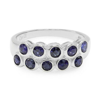 Anillo en plata con Zafiro azul birmano