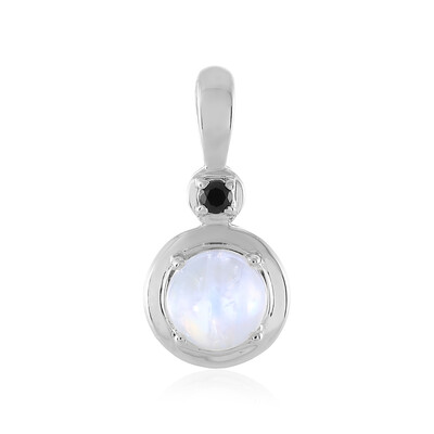 Colgante en plata con Piedra de Luna arcoíris