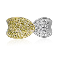 Anillo en oro con Diamante amarillo SI2 (CIRARI)