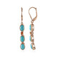 Pendientes en plata con Turquesa bella durmiente (KM by Juwelo)
