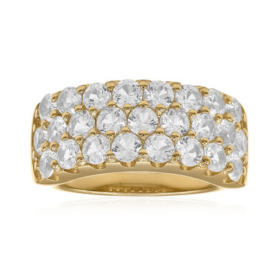 Anillo en plata con Topacio blanco