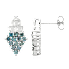 Pendientes en plata con Diamante fantasía