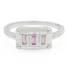 Anillo en plata con Zafiro de Ceilán rosa