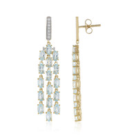 Pendientes en plata con Topacio azul cielo