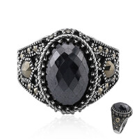 Anillo en plata con Hematita negra (Annette classic)