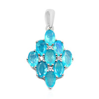 Colgante en plata con Ópalo azul Caribe