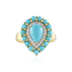 Anillo en plata con Turquesa bella durmiente (Faszination Türkis)