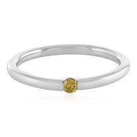 Anillo en plata con Diamante I3 amarillo