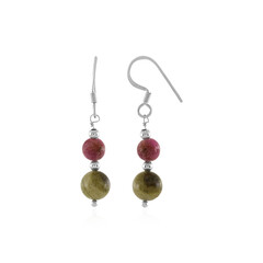 Pendientes en plata con Turmalina verde