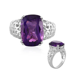 Anillo en plata con Amatista de Zambia