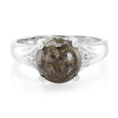 Anillo en plata con Cuarzo Dinosaurio
