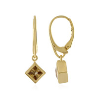 Pendientes en plata con Zircón amarillo