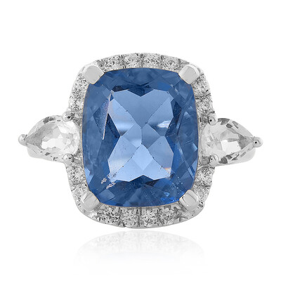 Anillo en plata con Fluorita de color cambiante