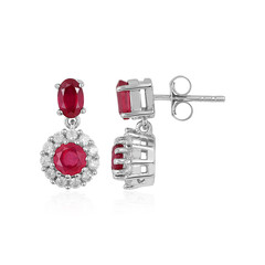 Pendientes en plata con Rubí de Madagascar