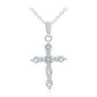 Collar en plata con Topacio azul cielo