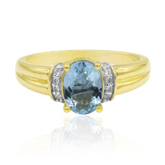 Anillo en oro con Aguamarina Medina