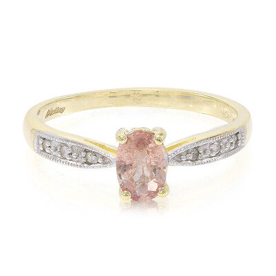 Anillo en oro con Zafiro Padparascha no calentado