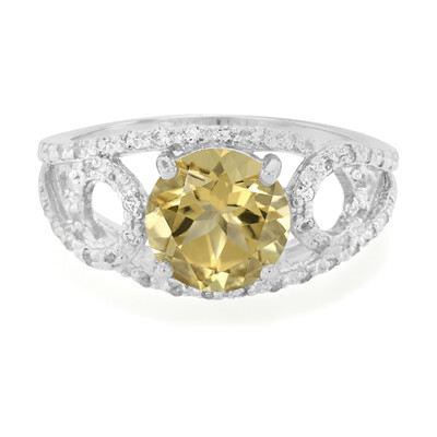 Anillo en plata con Cuarzo champán