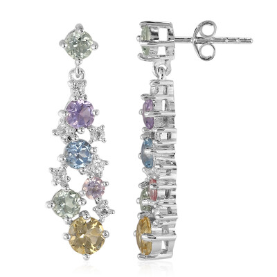 Pendientes en plata con Citrino