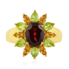 Anillo en plata con Rodolita frambuesa