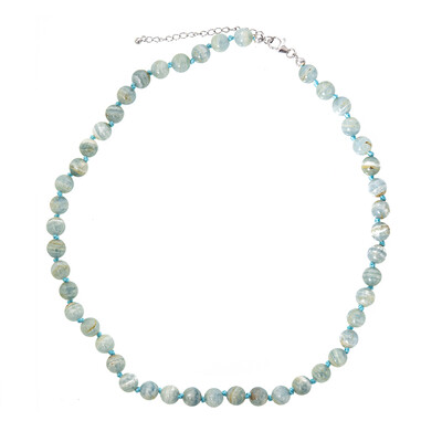 Collar en plata con Aragonita azul