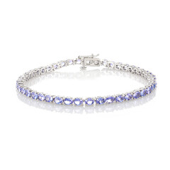 Brazalete en plata con Tanzanita