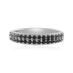 Anillo en plata con Espinela negra