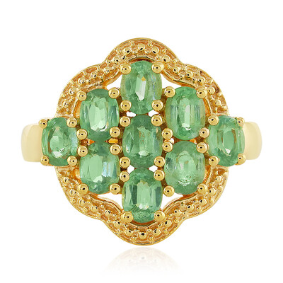 Anillo en plata con Cianita menta