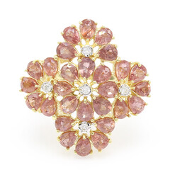 Anillo en oro con Zafiro Padparascha no calentado (AMAYANI)