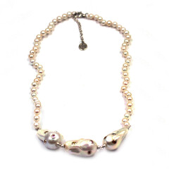 Collar en plata con Perla Freshwater (Dallas Prince Designs)