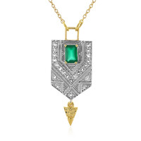 Collar en plata con Ónix verde