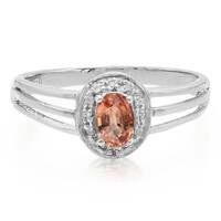 Anillo en plata con Zafiro Padparadscha
