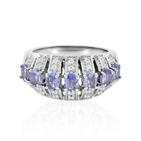 Anillo en plata con Tanzanita